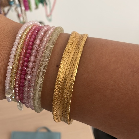 Gold Chanel CC 24k Woven Bangle 00A 2000 Vintage Y2K - Picture 15 of 15